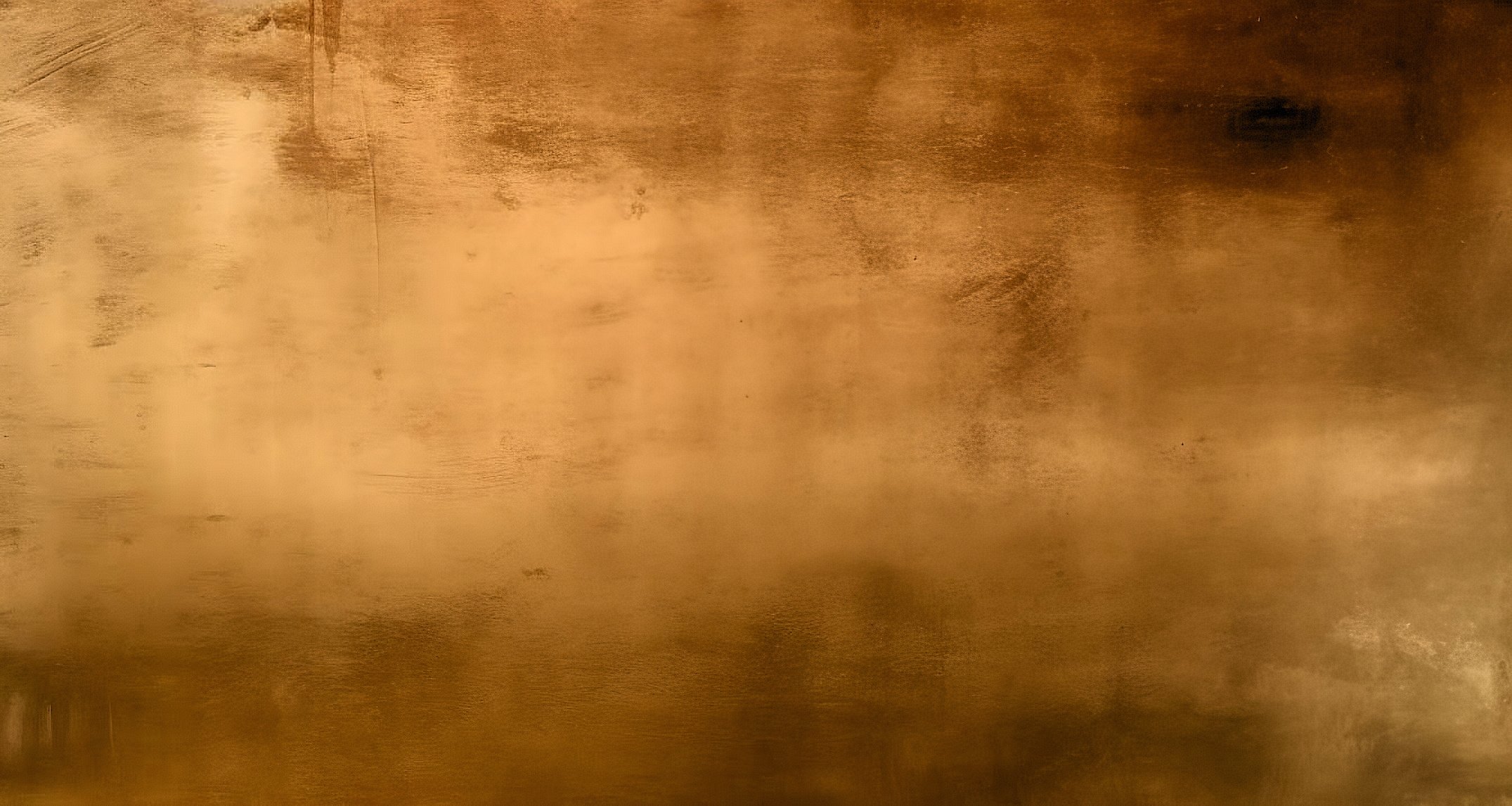 Rusty grunge texture of copper and bronze metals with a golden background effect