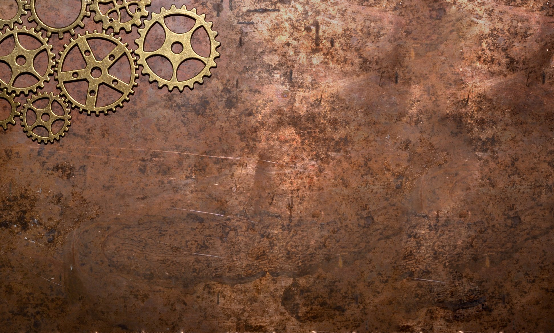 gears background copper brass nostalgic rustic clockwork tooth